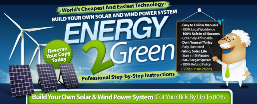 Solar and Wind Power Energy 2 Green