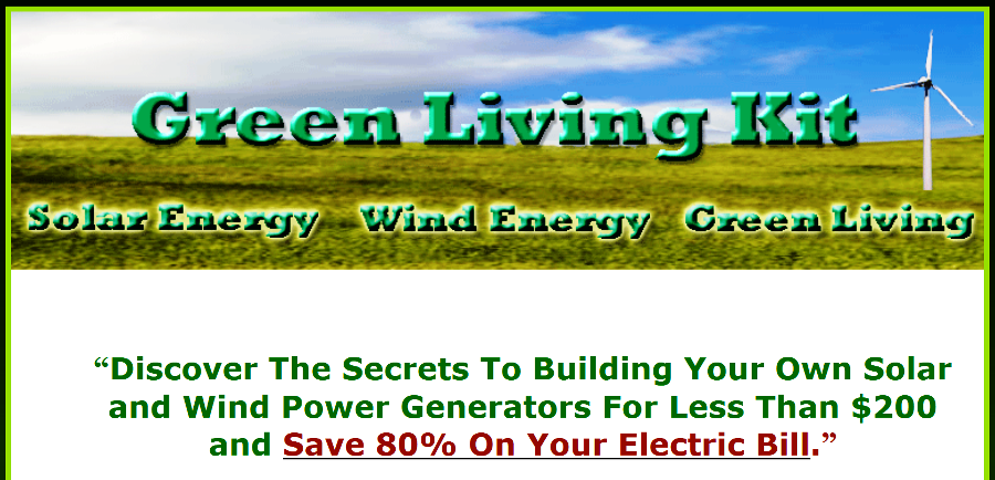 Green Living Kit: Solar energy, Wind energy, Green living